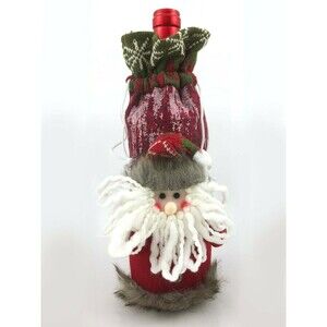 Christmas Wine Bag 1Pc Santa Holiday Gift Bottle Holder Tote